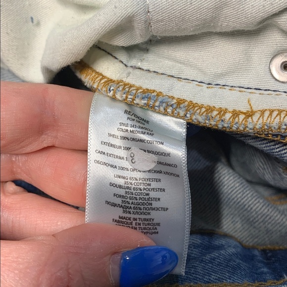 RE/DONE 90S CROP LOW SLUNG JEAN MEDIUM RAF 25 - Picture 7 of 7